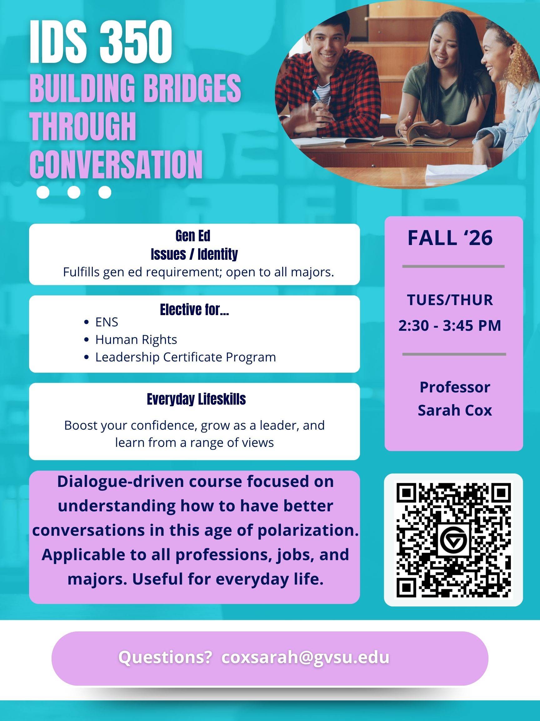 Image of two people in conversation with speech bubbles above them to symbolize the use of civil discourse